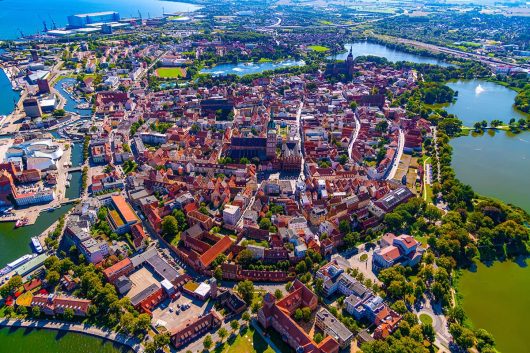 Stralsunder Altstadt Luftbild