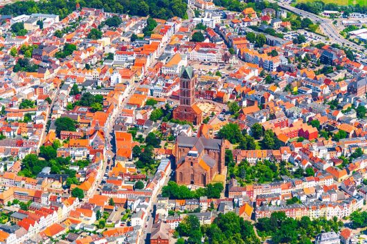 Altstadt Wismar von oben