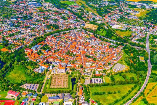 historische Altstadt Güstrow von oben