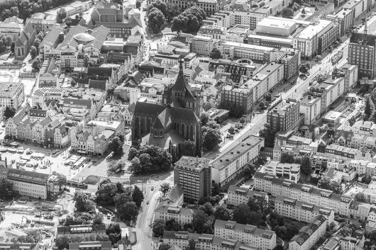 Marienkirche Rostock von oben