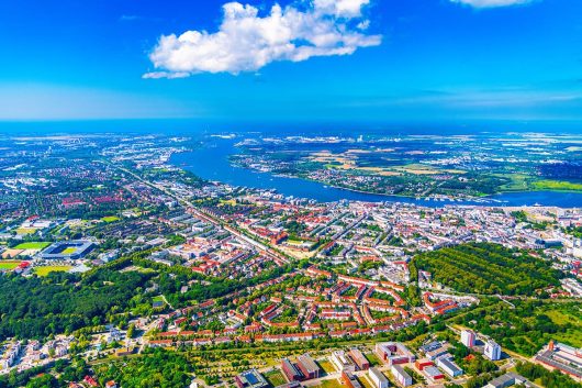 Rostock West von oben