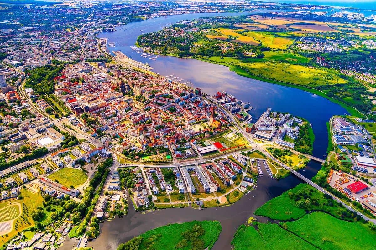 über der Hansestadt Rostock