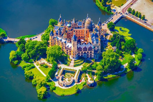 Schweriner Schloss von oben