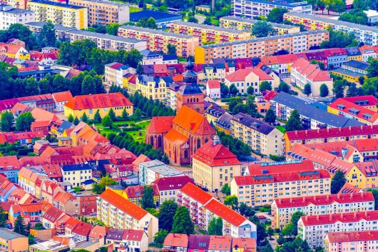 über der Stadt Malchin